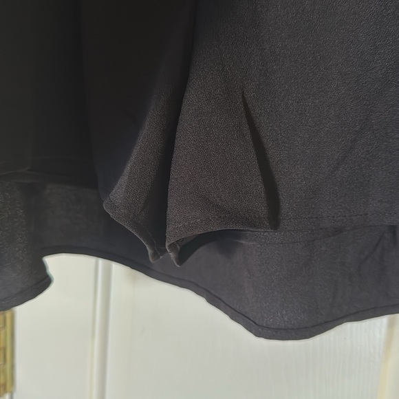 DR2 Black Side Tie Mini Skirt/Skort Scallop Wrap Front Detail Pull On Size XL - Picture 5 of 11